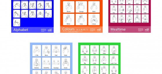 Key Word Sign Set of Five Posters